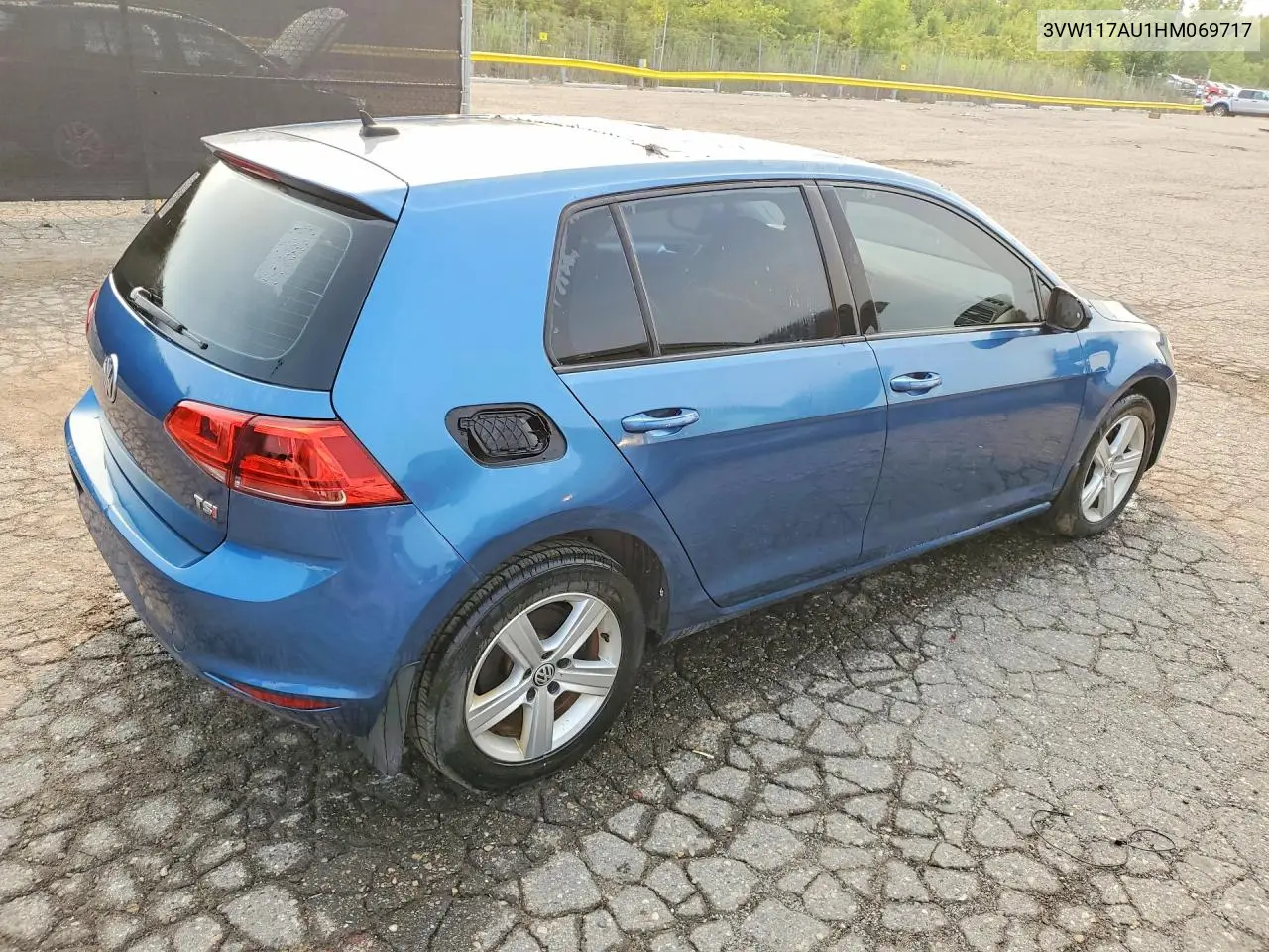 2017 Volkswagen Golf S VIN: 3VW117AU1HM069717 Lot: 60927766