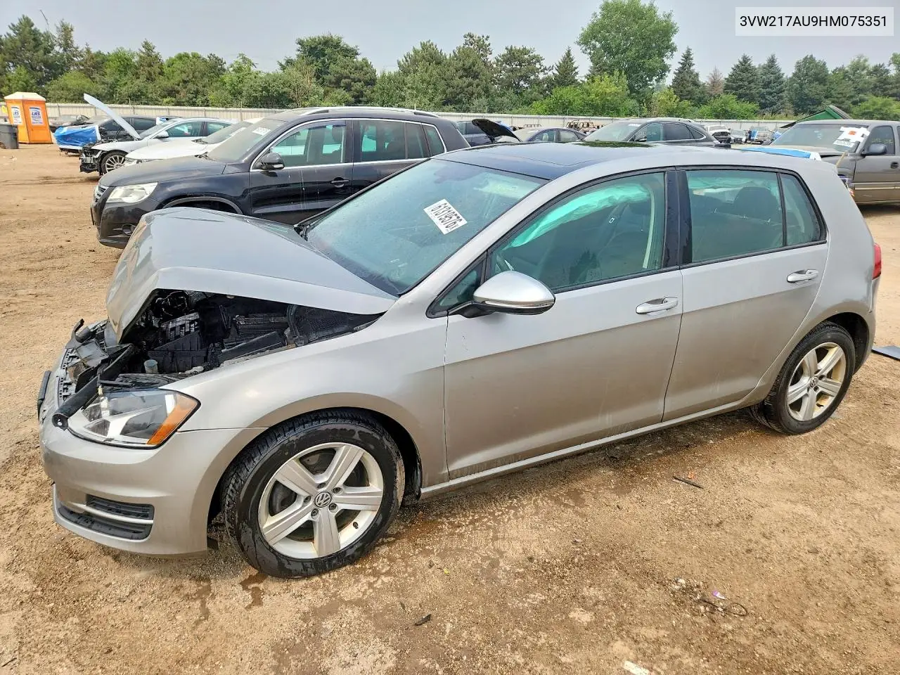 2017 Volkswagen Golf S VIN: 3VW217AU9HM075351 Lot: 61319576