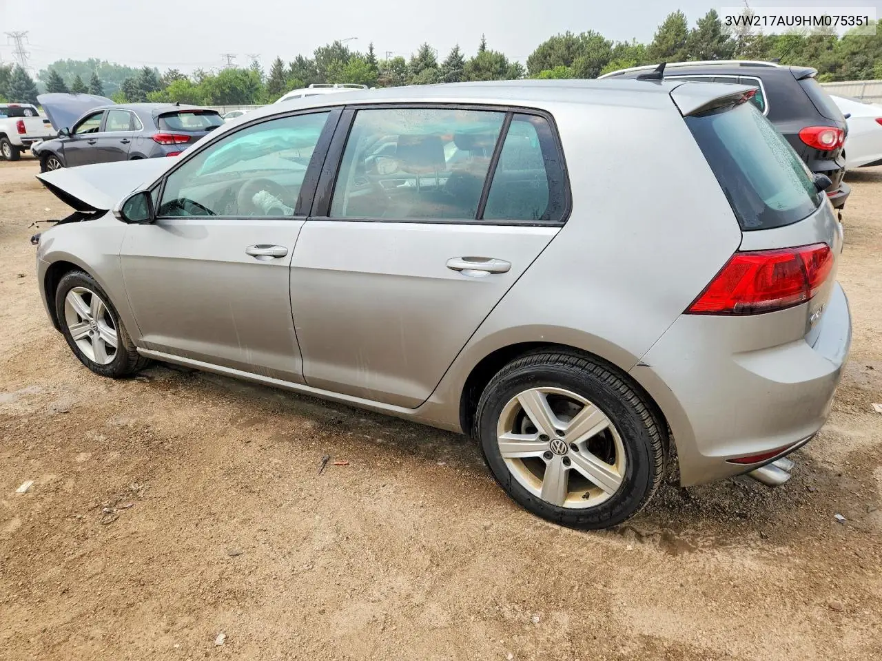 2017 Volkswagen Golf S VIN: 3VW217AU9HM075351 Lot: 61319576