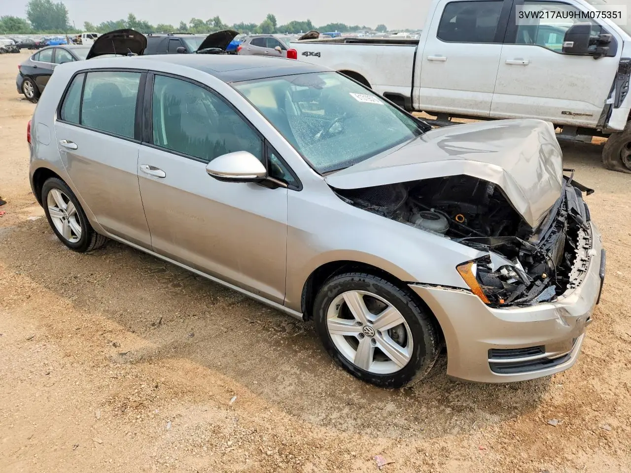 2017 Volkswagen Golf S VIN: 3VW217AU9HM075351 Lot: 61319576