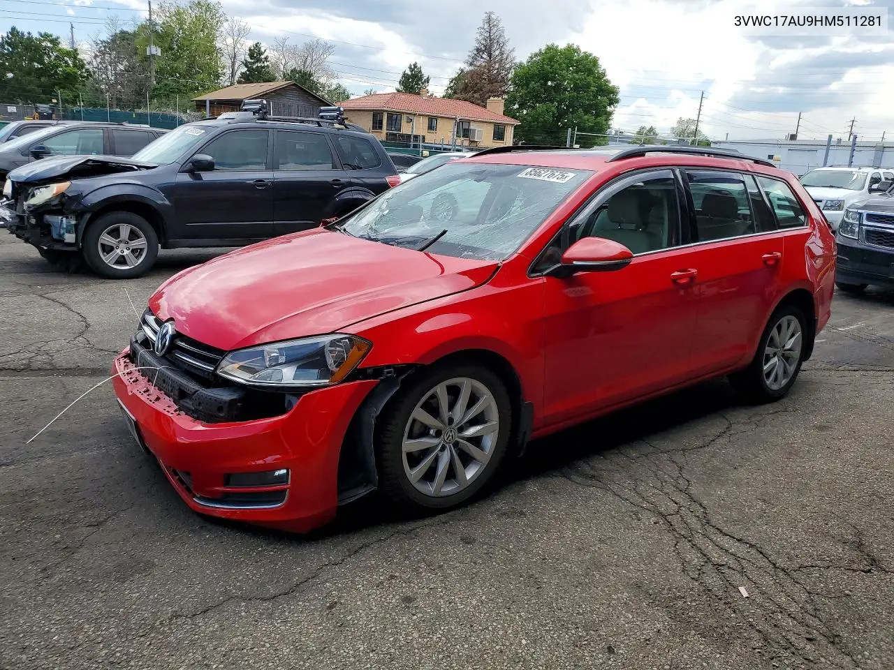 2017 Volkswagen Golf Sportwagen S VIN: 3VWC17AU9HM511281 Lot: 61644646