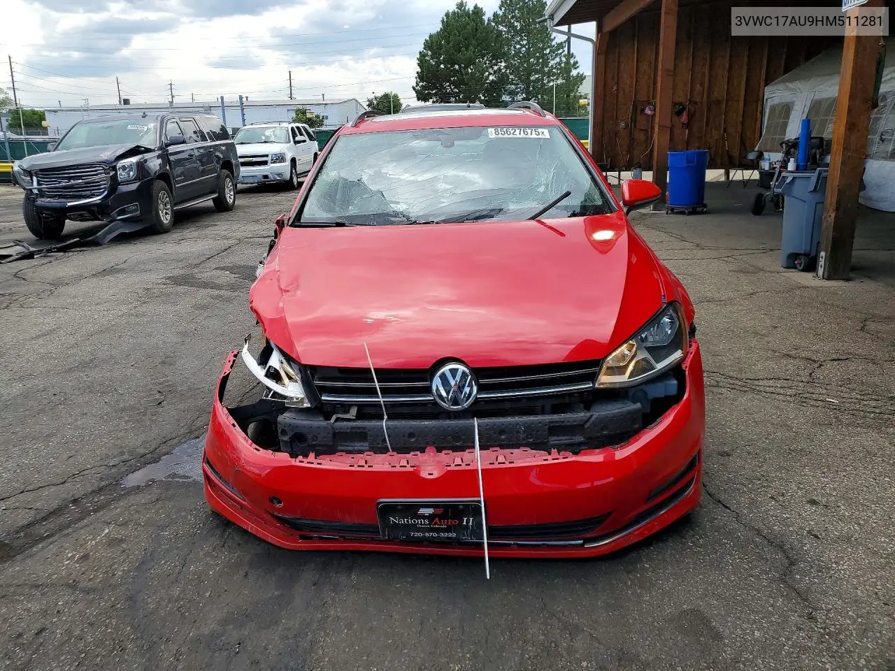 2017 Volkswagen Golf Sportwagen S VIN: 3VWC17AU9HM511281 Lot: 61644646