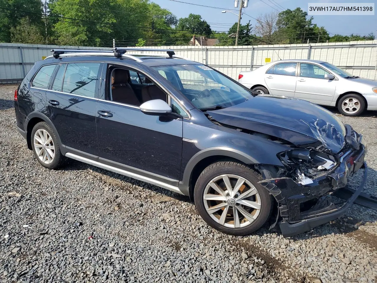 2017 Volkswagen Golf Alltrack S VIN: 3VWH17AU7HM541398 Lot: 61741416