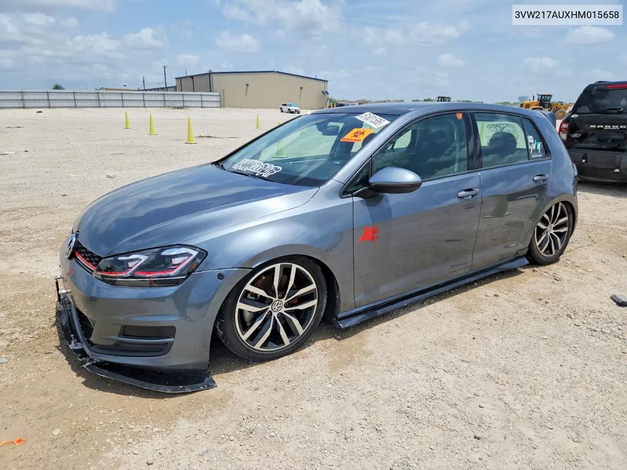 2017 Volkswagen Golf S VIN: 3VW217AUXHM015658 Lot: 61801586