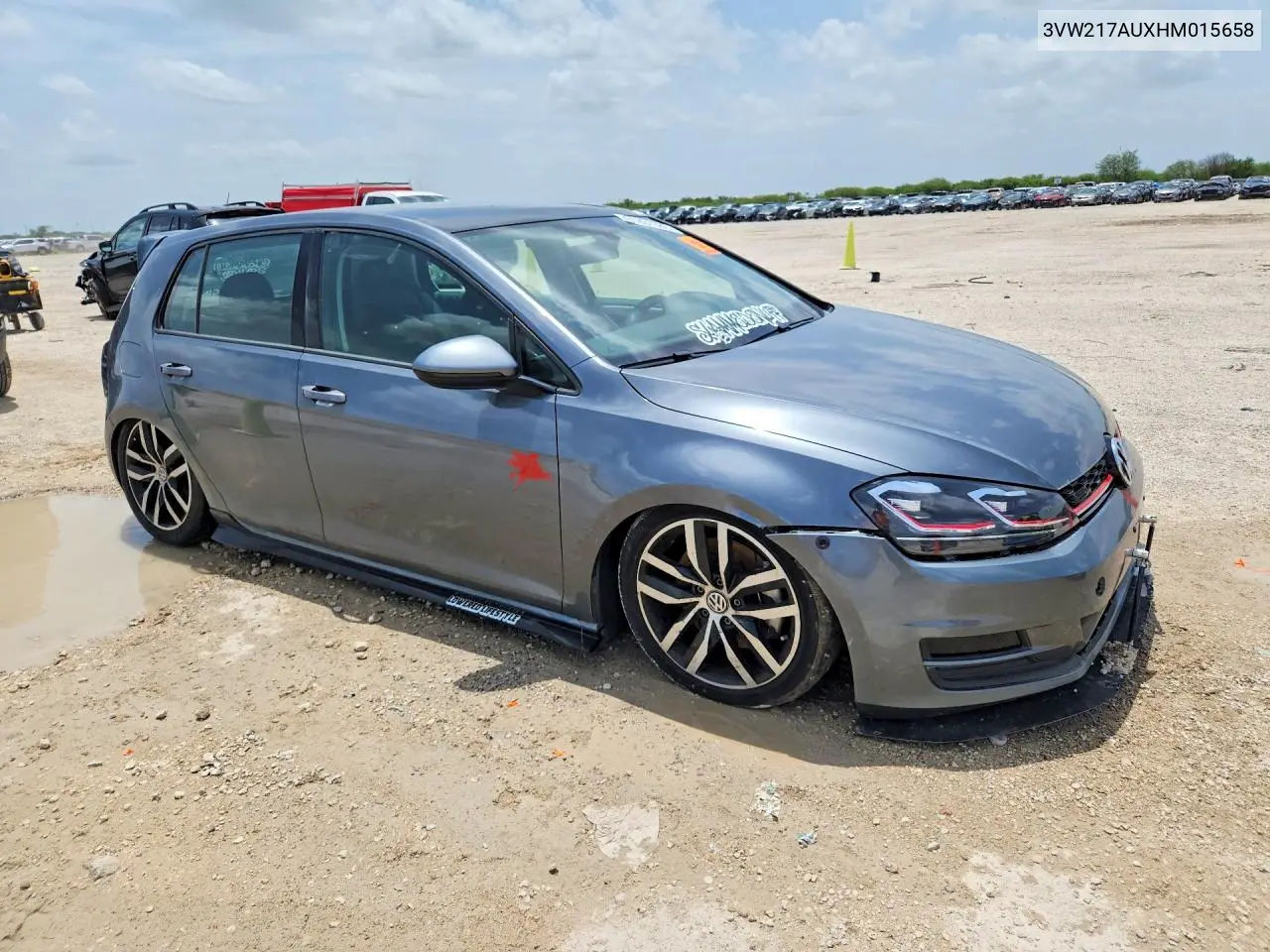 2017 Volkswagen Golf S VIN: 3VW217AUXHM015658 Lot: 61801586