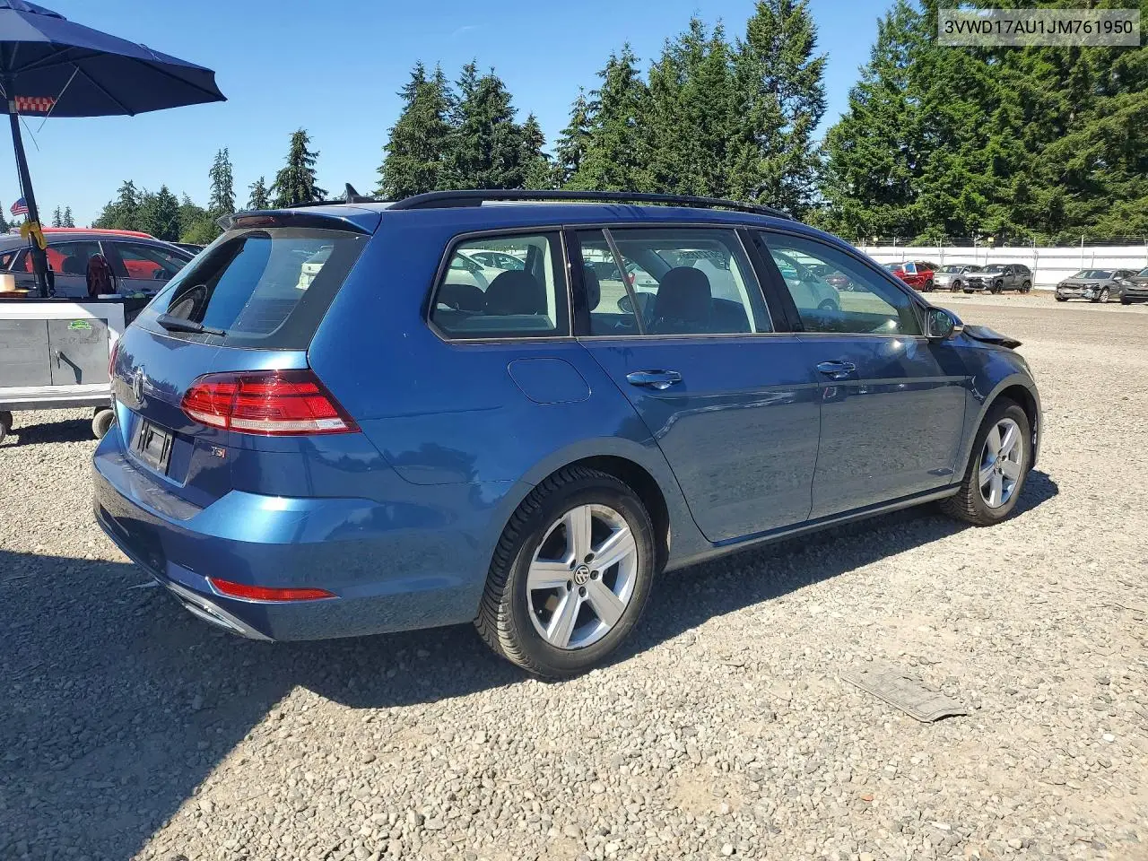 2018 Volkswagen Golf Sportwagen S VIN: 3VWD17AU1JM761950 Lot: 56121856