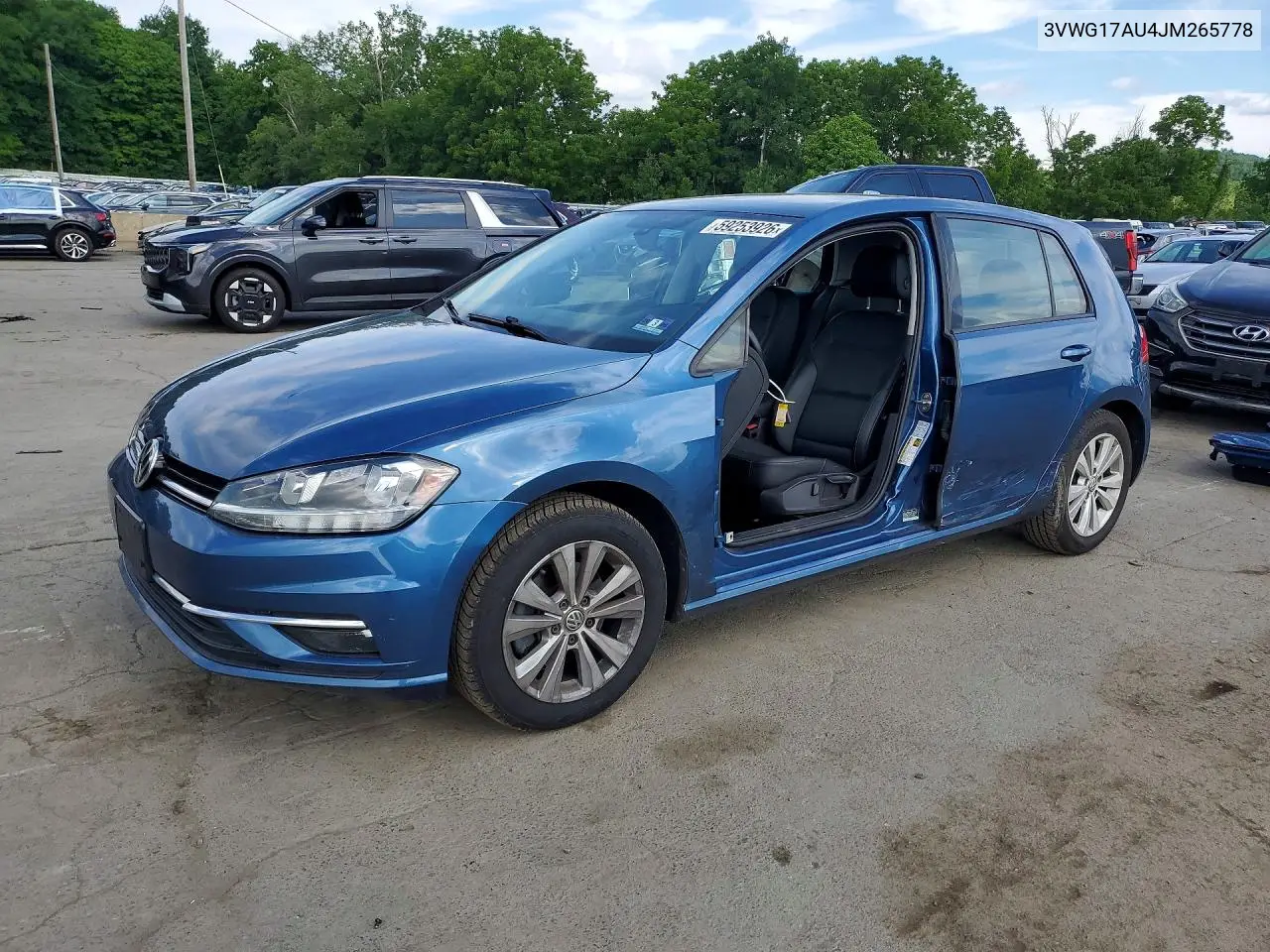 2018 Volkswagen Golf S VIN: 3VWG17AU4JM265778 Lot: 59253926