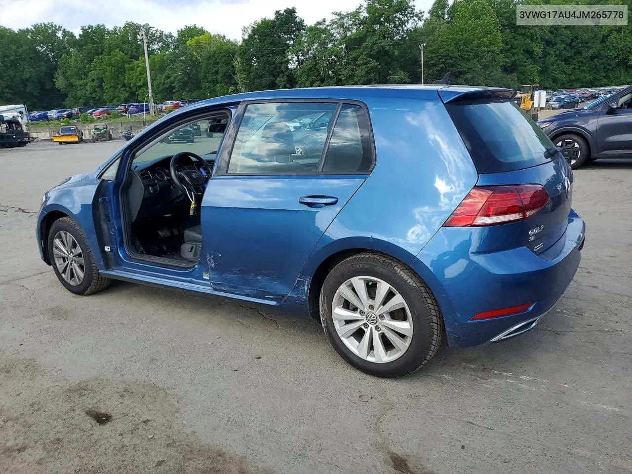2018 Volkswagen Golf S VIN: 3VWG17AU4JM265778 Lot: 59253926