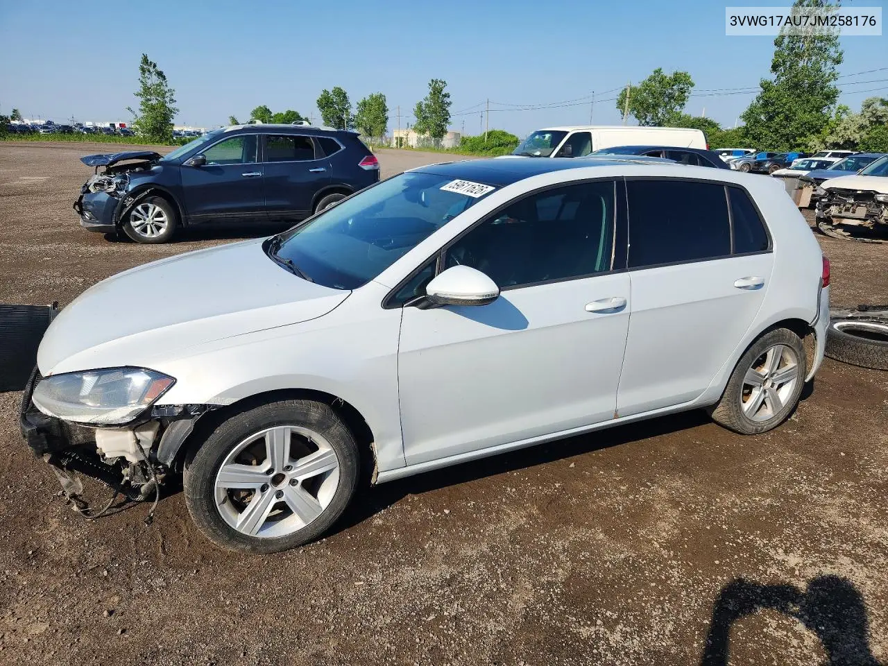 2018 Volkswagen Golf S VIN: 3VWG17AU7JM258176 Lot: 59611626