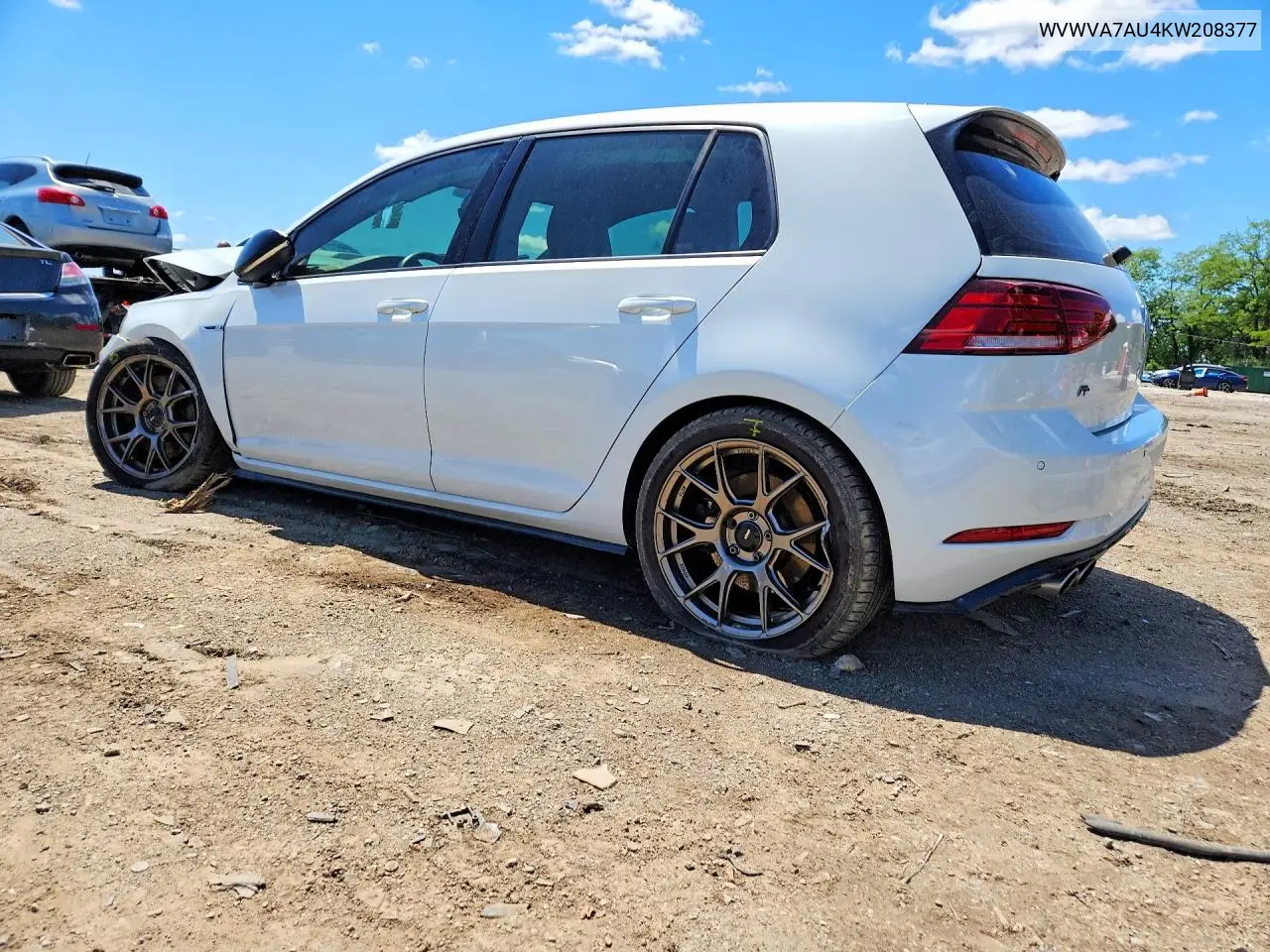 2019 Volkswagen Golf R VIN: WVWVA7AU4KW208377 Lot: 53329756