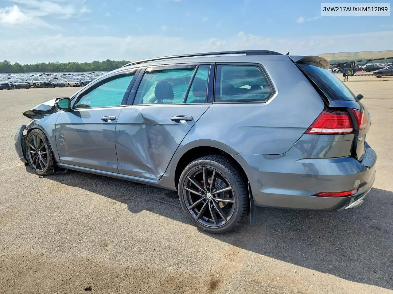 2019 Volkswagen Golf Sportwagen S VIN: 3VW217AUXKM512099 Lot: 57741226