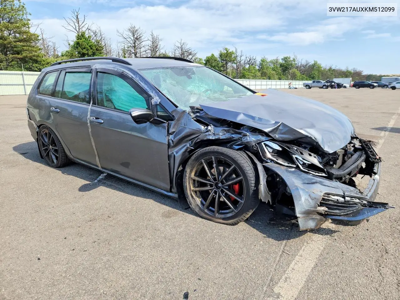 2019 Volkswagen Golf Sportwagen S VIN: 3VW217AUXKM512099 Lot: 57741226