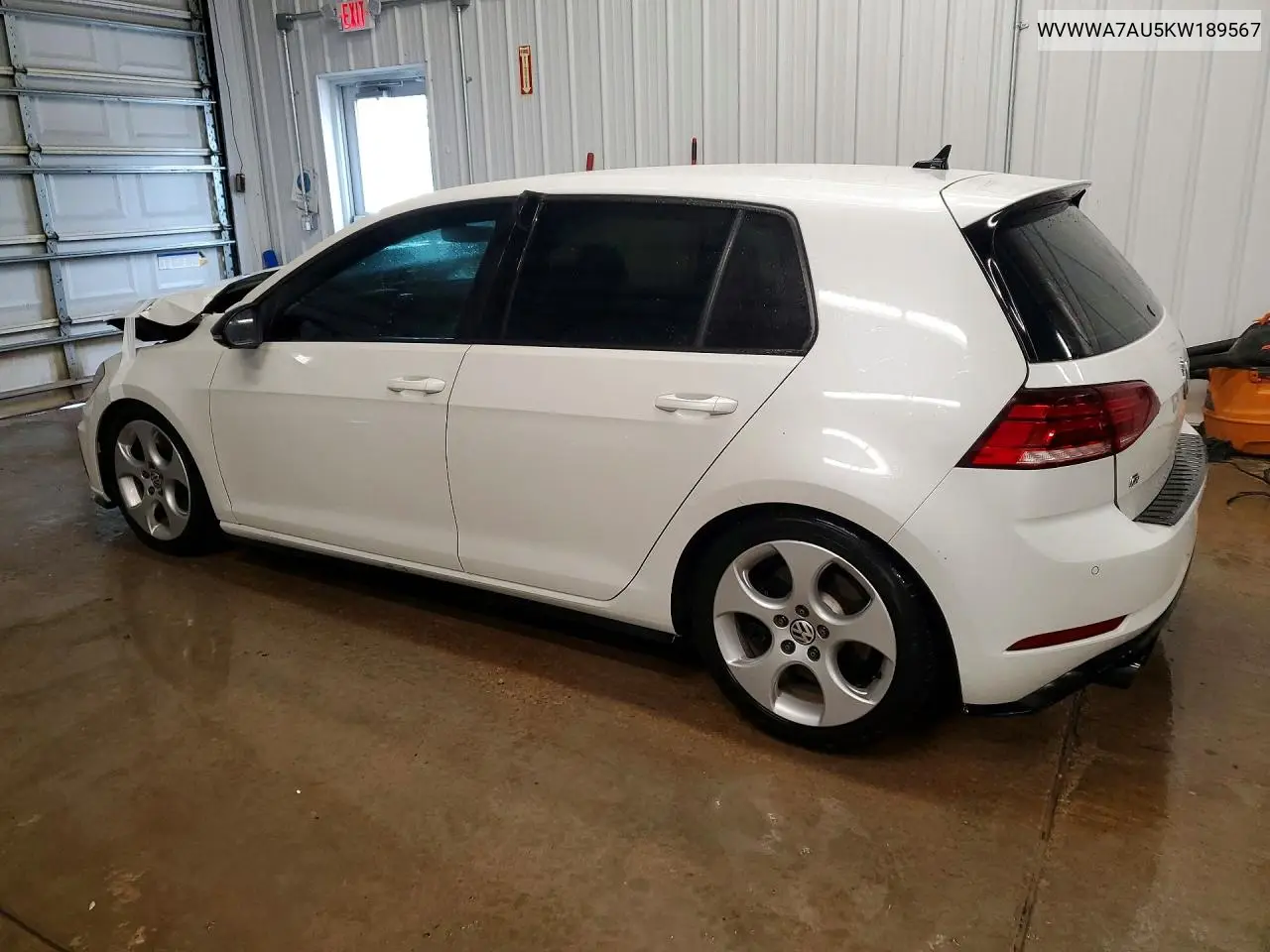 2019 Volkswagen Golf R VIN: WVWWA7AU5KW189567 Lot: 58021776