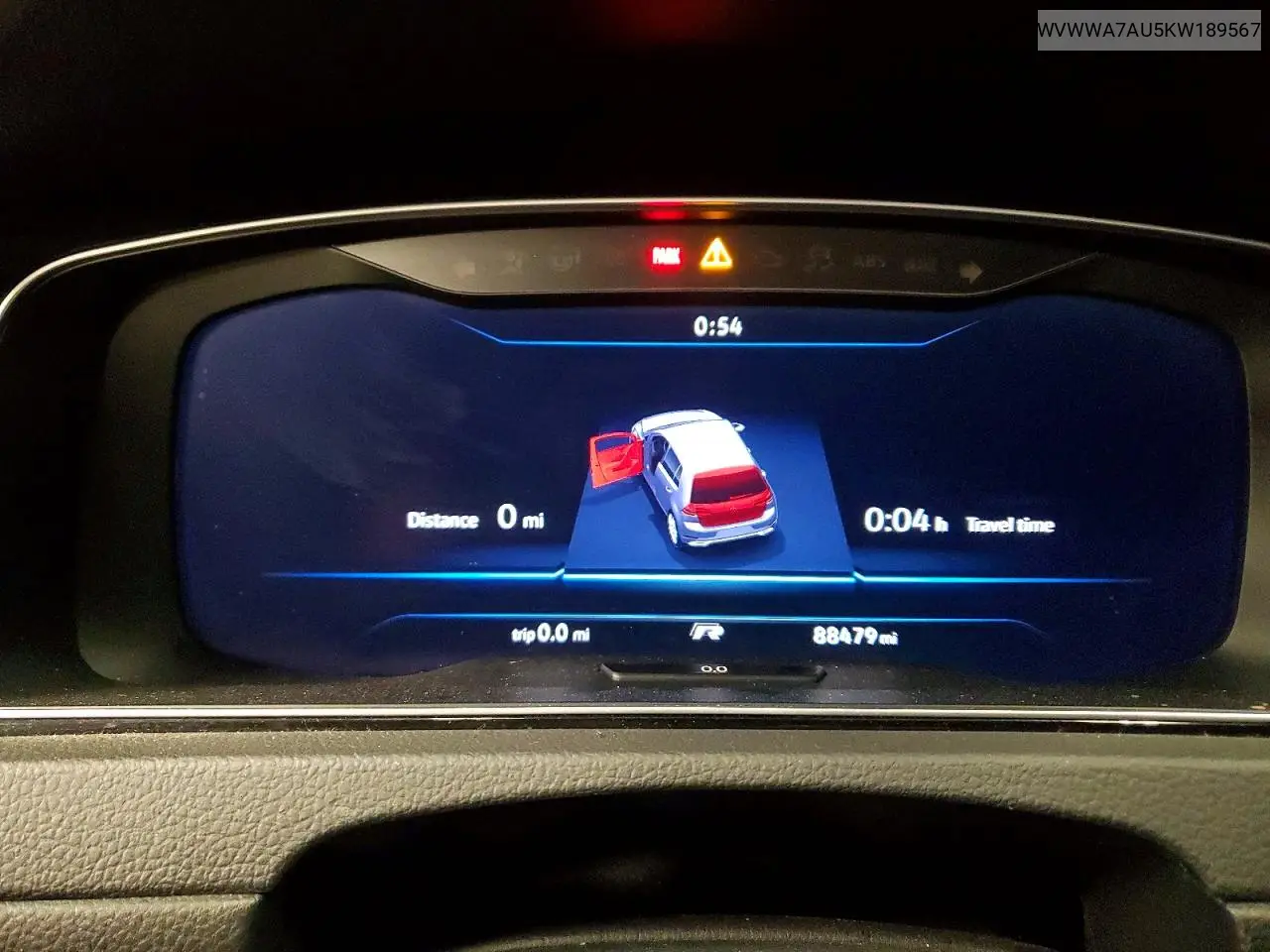 2019 Volkswagen Golf R VIN: WVWWA7AU5KW189567 Lot: 58021776