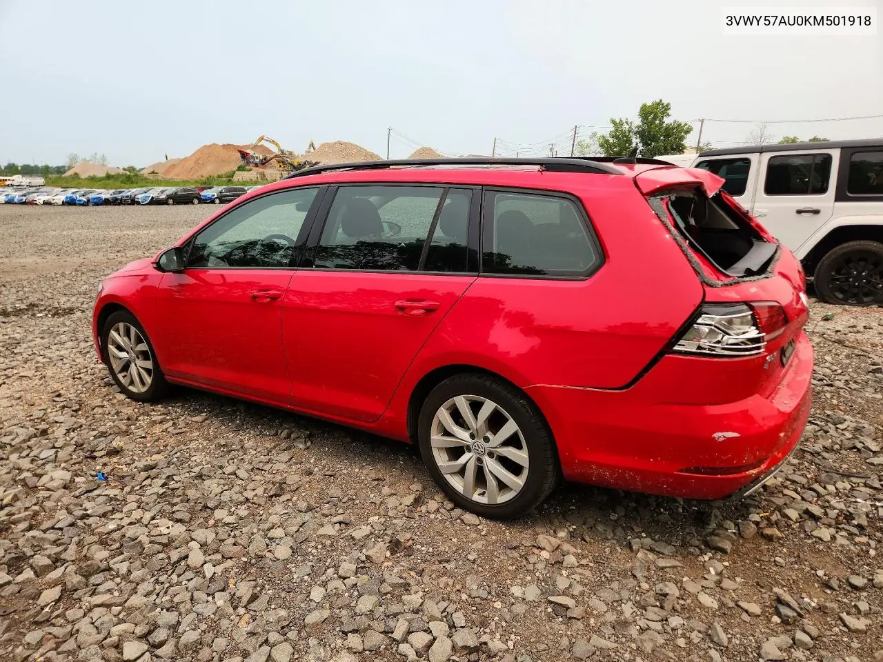 2019 Volkswagen Golf Sportwagen S VIN: 3VWY57AU0KM501918 Lot: 60784376