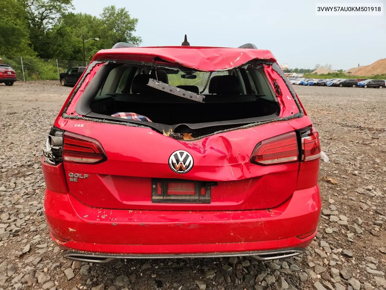 2019 Volkswagen Golf Sportwagen S VIN: 3VWY57AU0KM501918 Lot: 60784376