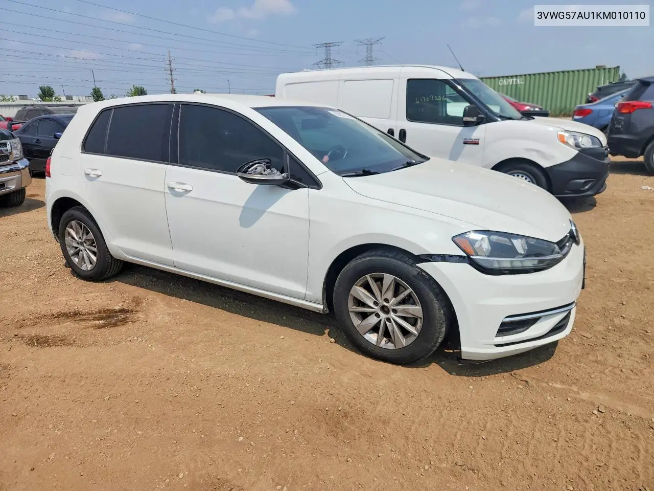 2019 Volkswagen Golf S VIN: 3VWG57AU1KM010110 Lot: 60967356
