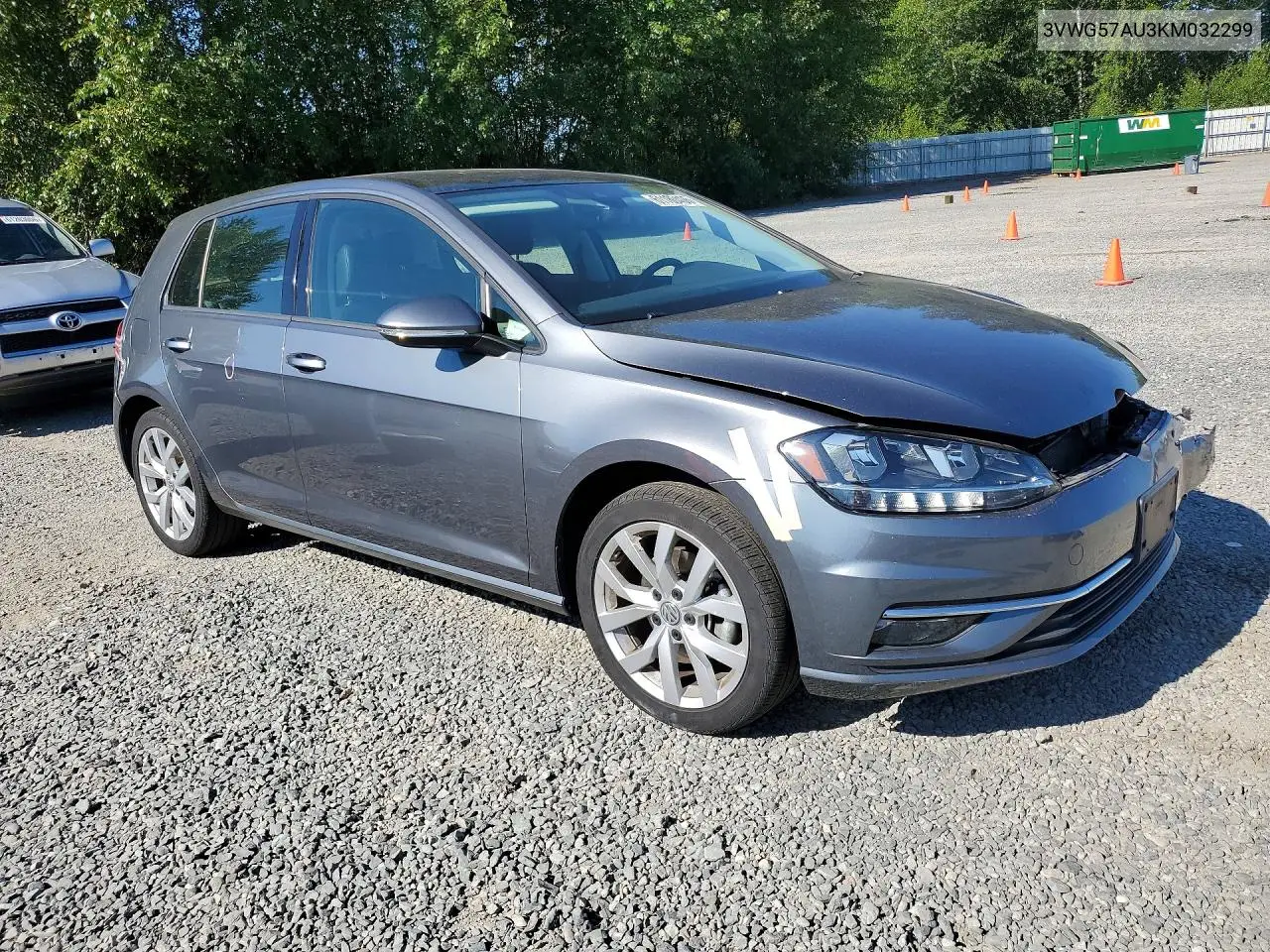 2019 Volkswagen Golf S VIN: 3VWG57AU3KM032299 Lot: 61180406