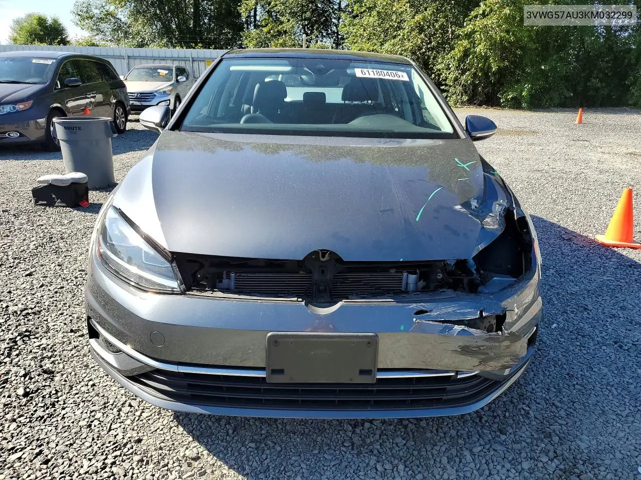 2019 Volkswagen Golf S VIN: 3VWG57AU3KM032299 Lot: 61180406