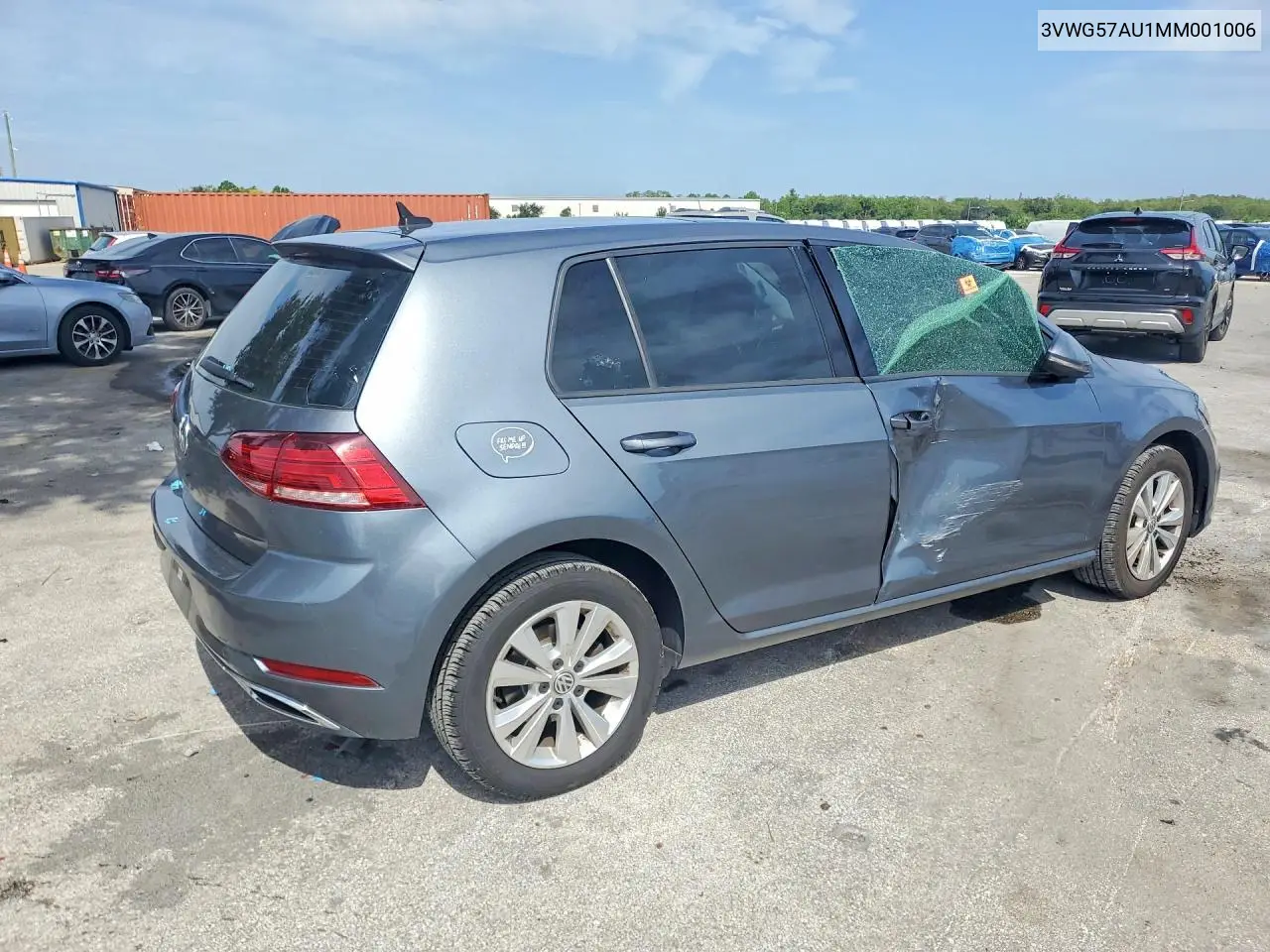 2021 Volkswagen Golf VIN: 3VWG57AU1MM001006 Lot: 61701296