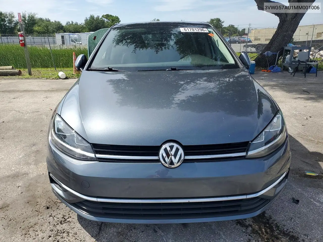 2021 Volkswagen Golf VIN: 3VWG57AU1MM001006 Lot: 61701296