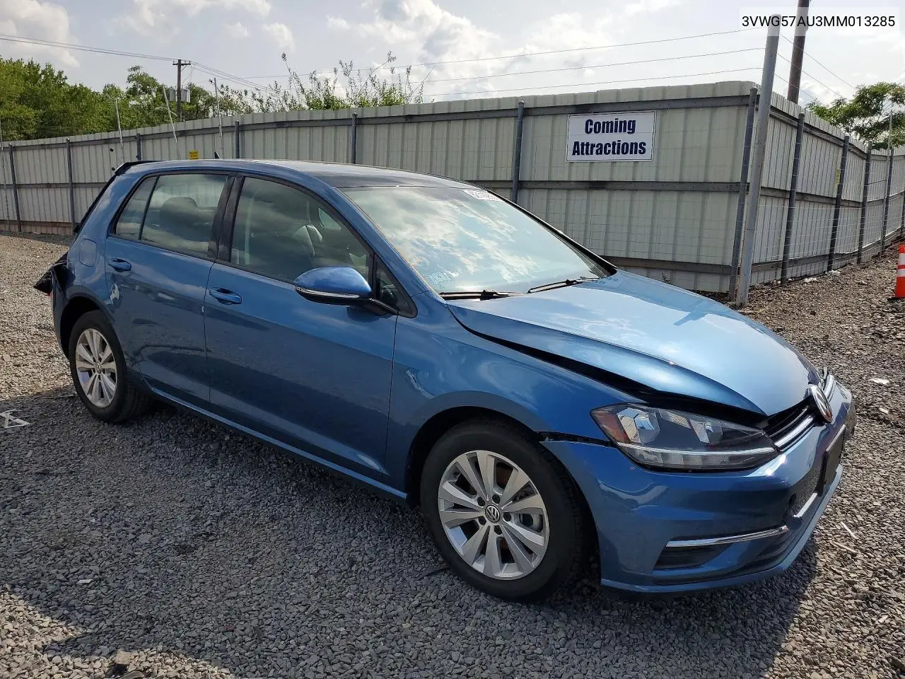 2021 Volkswagen Golf VIN: 3VWG57AU3MM013285 Lot: 62116906