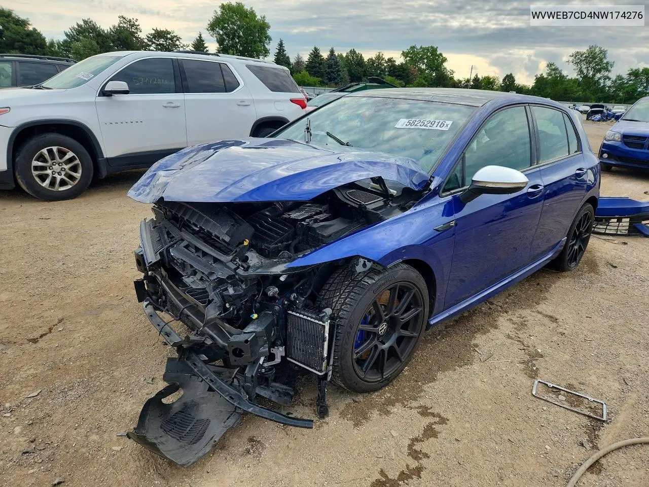 2022 Volkswagen Golf R VIN: WVWEB7CD4NW174276 Lot: 58252916
