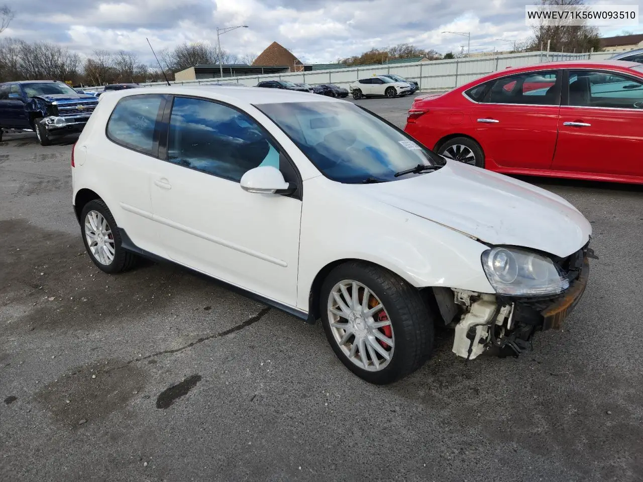 WVWEV71K56W093510 2006 Volkswagen New Gti