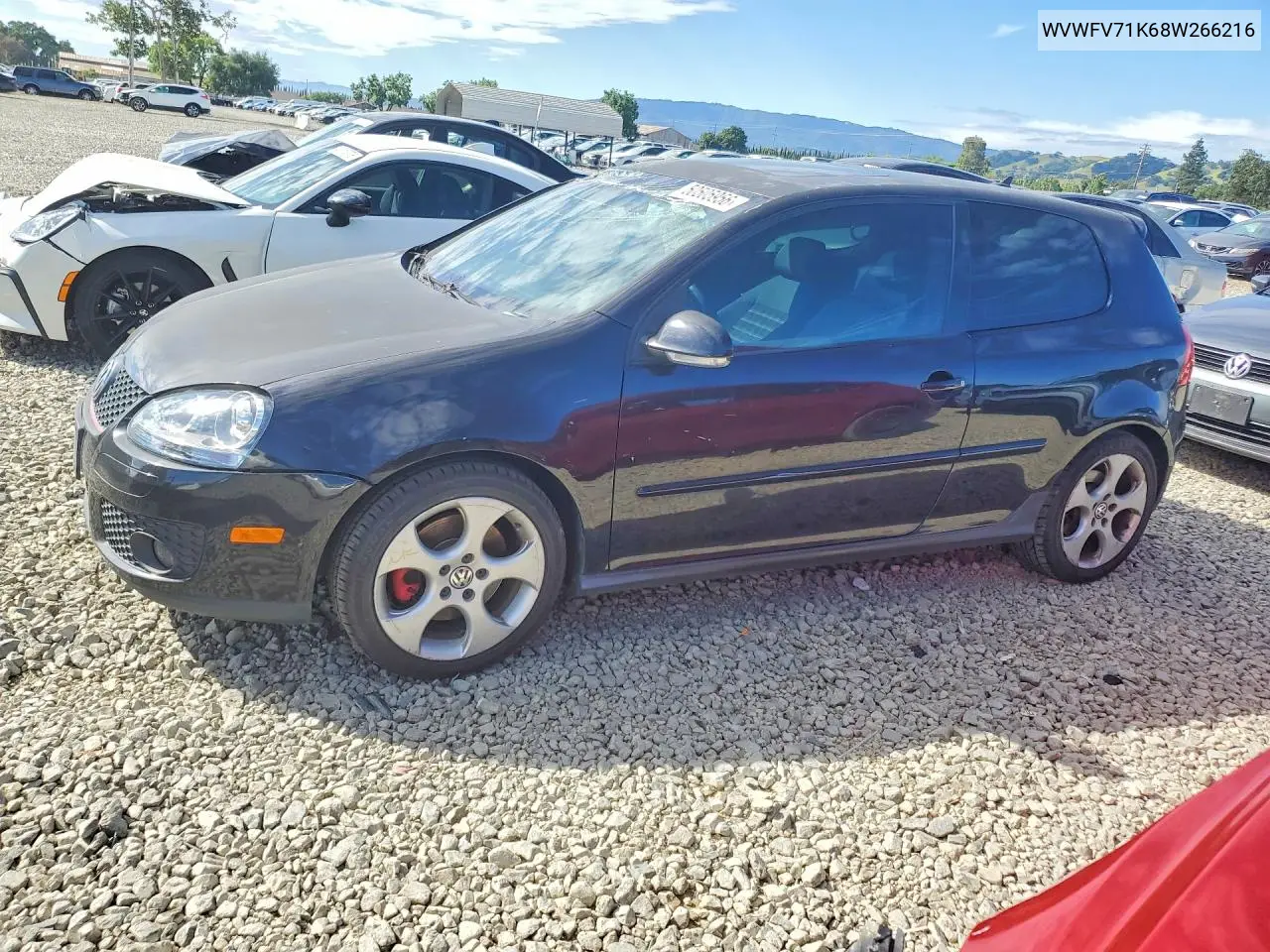 2008 Volkswagen Gti VIN: WVWFV71K68W266216 Lot: 50505956