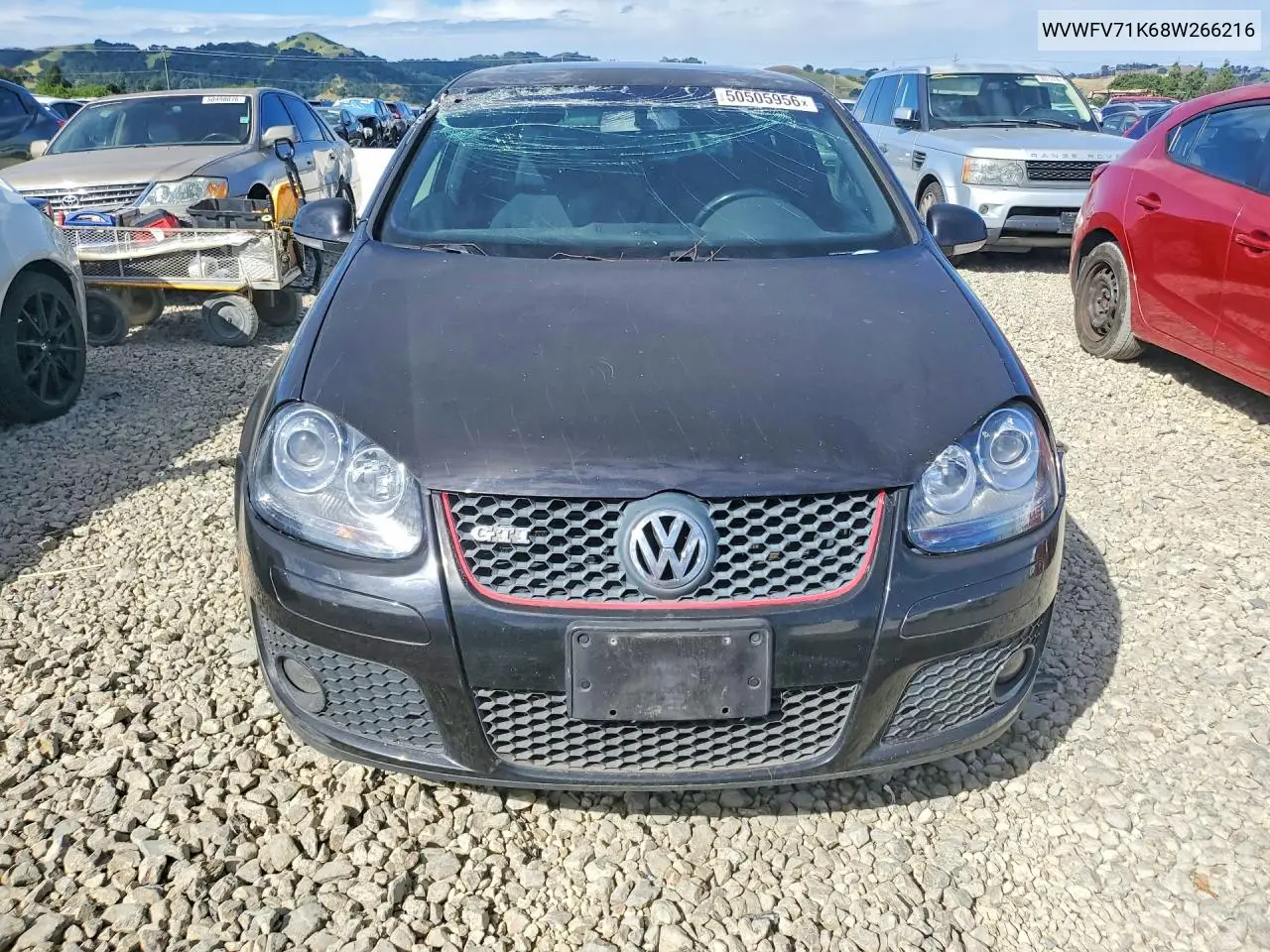 2008 Volkswagen Gti VIN: WVWFV71K68W266216 Lot: 50505956