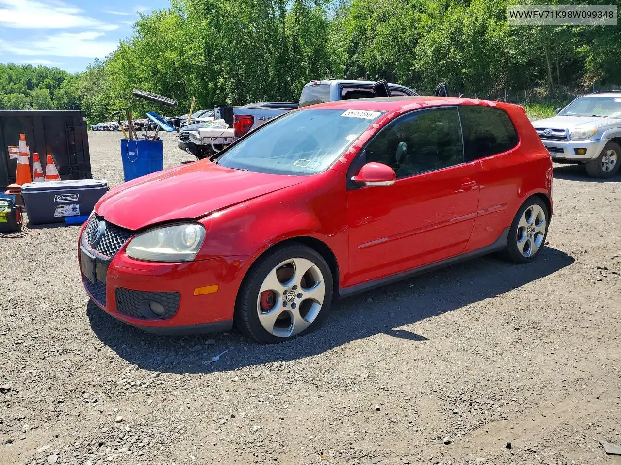 2008 Volkswagen Gti VIN: WVWFV71K98W099348 Lot: 56481886
