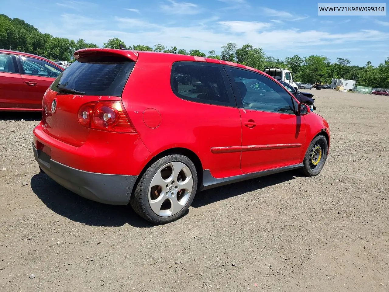 2008 Volkswagen Gti VIN: WVWFV71K98W099348 Lot: 56481886