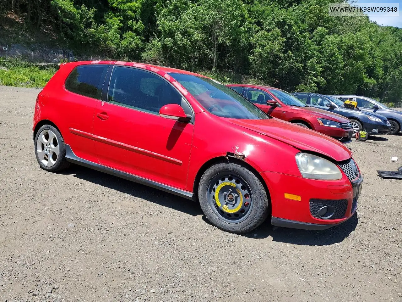 2008 Volkswagen Gti VIN: WVWFV71K98W099348 Lot: 56481886
