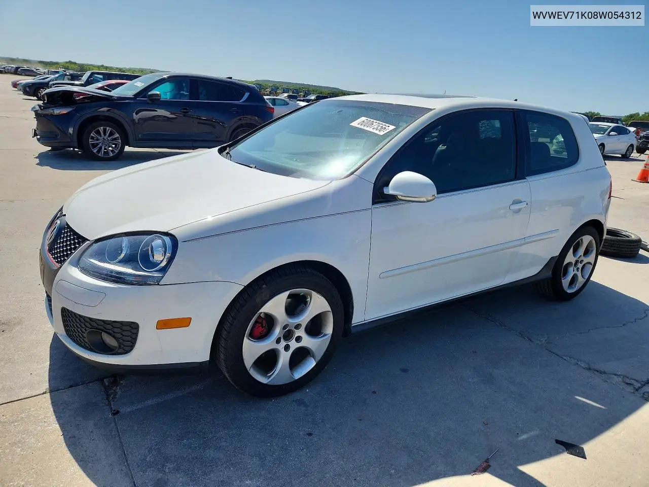 2008 Volkswagen Gti VIN: WVWEV71K08W054312 Lot: 60067556