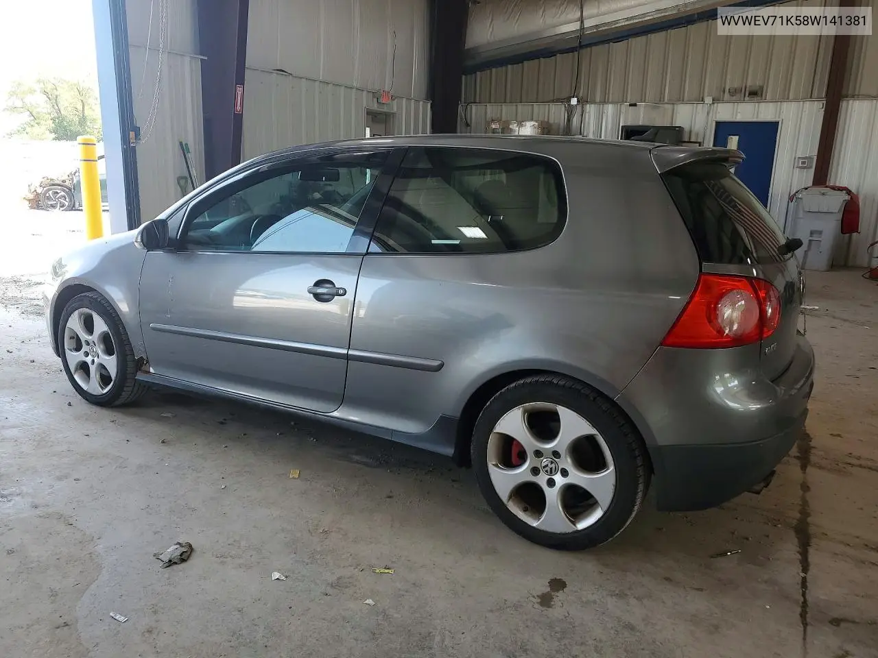 2008 Volkswagen Gti VIN: WVWEV71K58W141381 Lot: 61723796