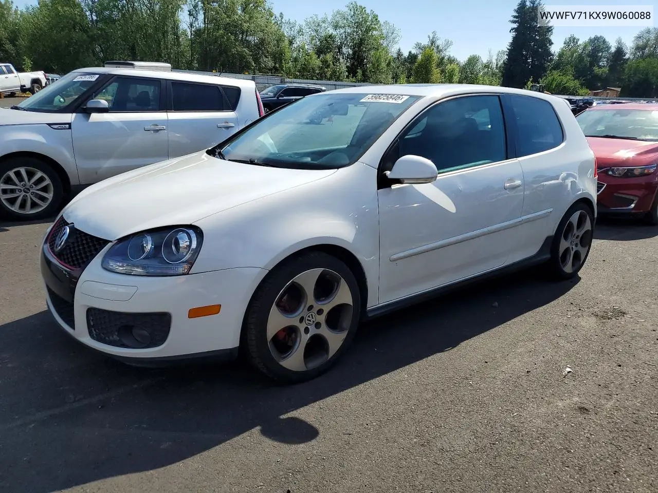 2009 Volkswagen Gti VIN: WVWFV71KX9W060088 Lot: 59825846