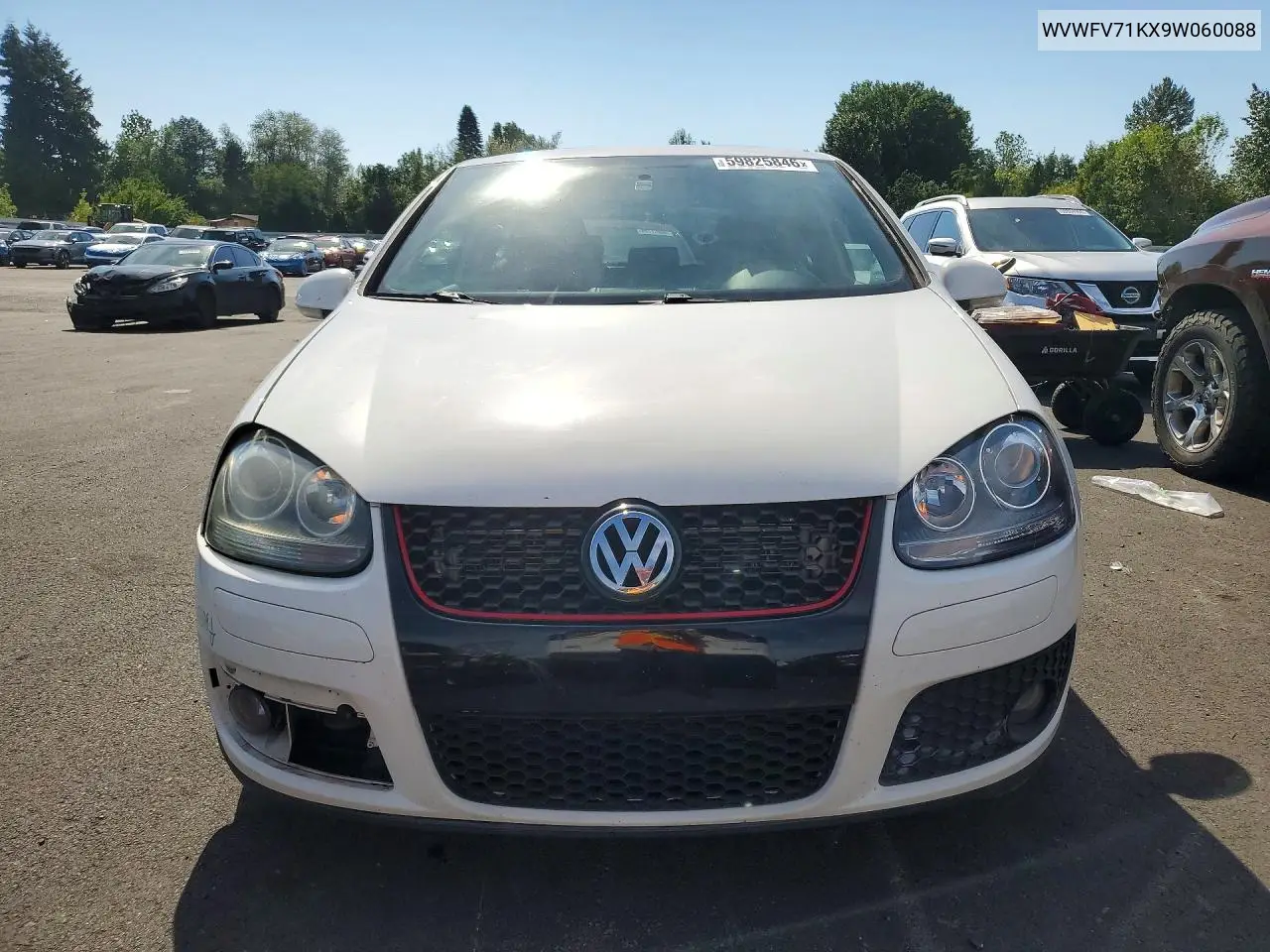 2009 Volkswagen Gti VIN: WVWFV71KX9W060088 Lot: 59825846