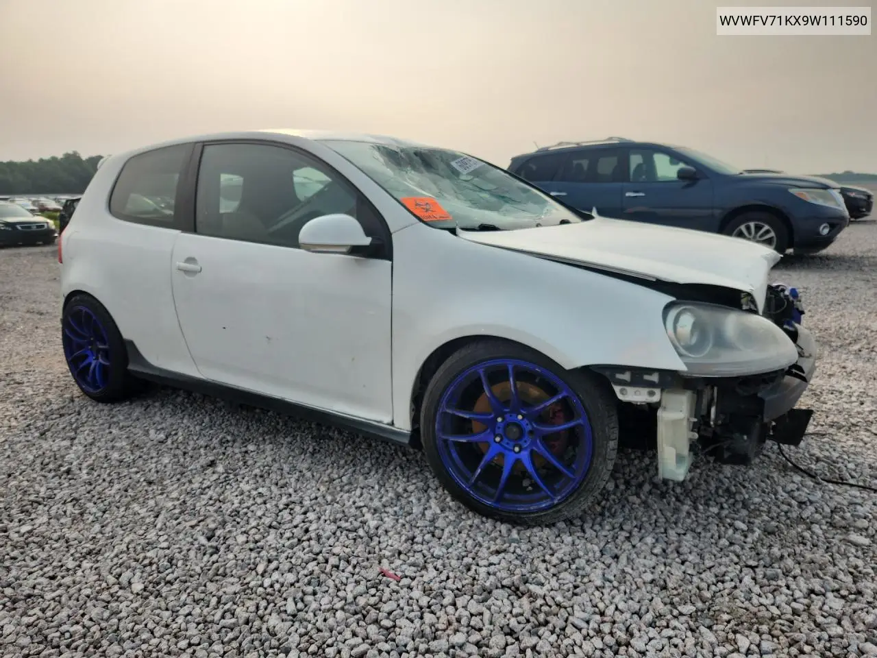 2009 Volkswagen Gti VIN: WVWFV71KX9W111590 Lot: 60975736