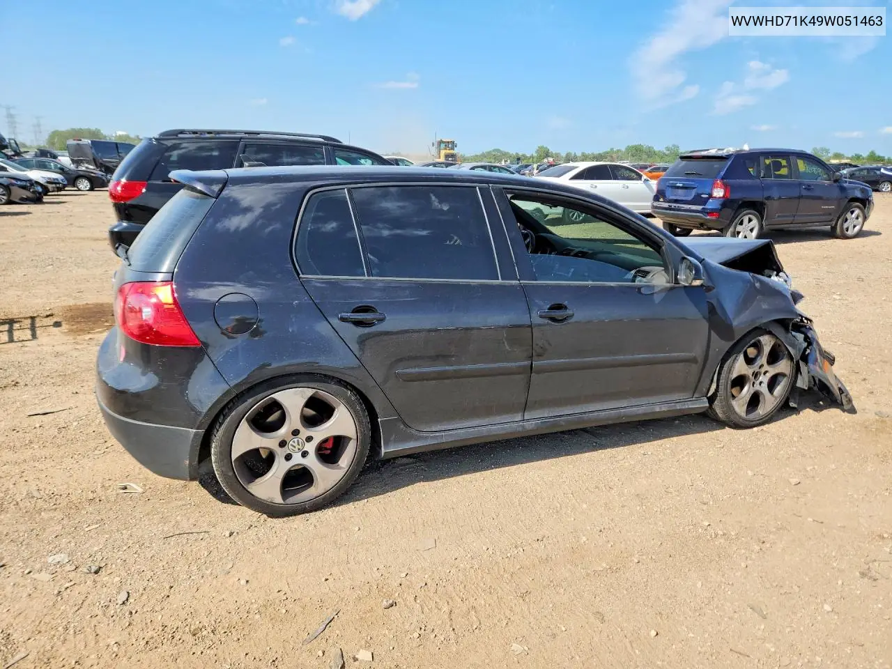 2009 Volkswagen Gti VIN: WVWHD71K49W051463 Lot: 77247815