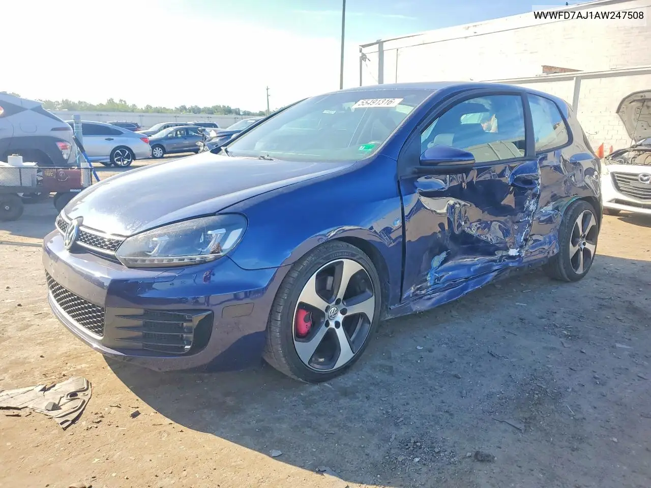 2010 Volkswagen Gti VIN: WVWFD7AJ1AW247508 Lot: 55491316