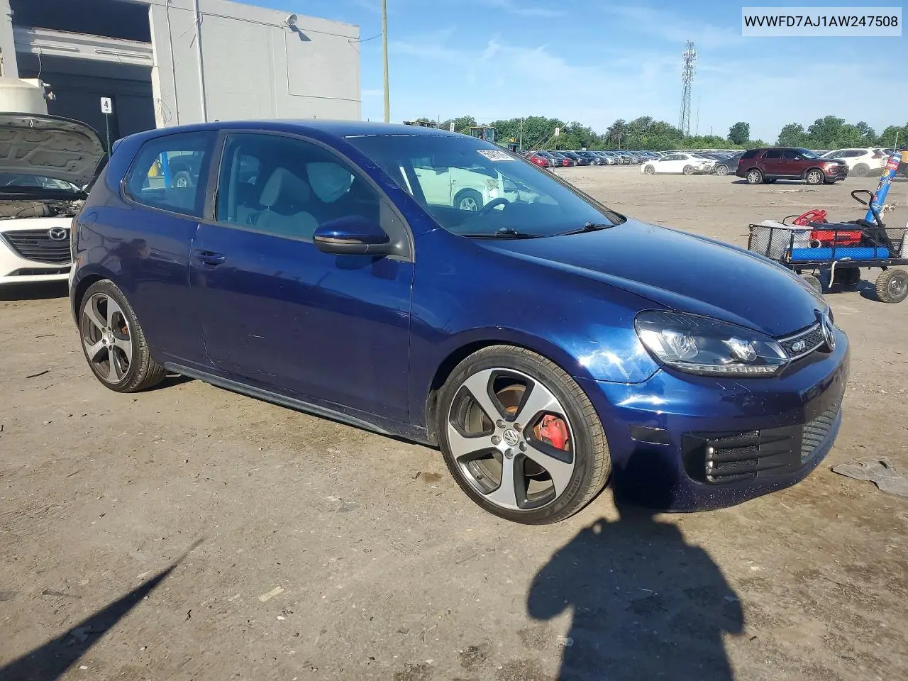 2010 Volkswagen Gti VIN: WVWFD7AJ1AW247508 Lot: 55491316