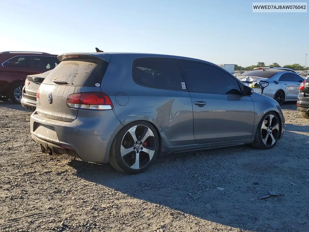 2010 Volkswagen Gti VIN: WVWED7AJ8AW076042 Lot: 55716376