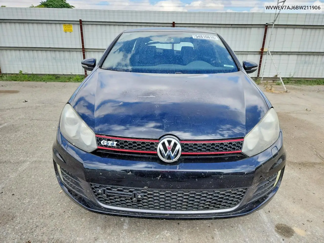 2011 Volkswagen Gti VIN: WVWEV7AJ6BW211906 Lot: 54816616