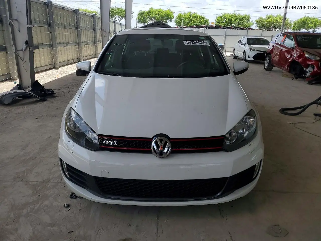 2011 Volkswagen Gti VIN: WVWGV7AJ9BW050136 Lot: 58994066