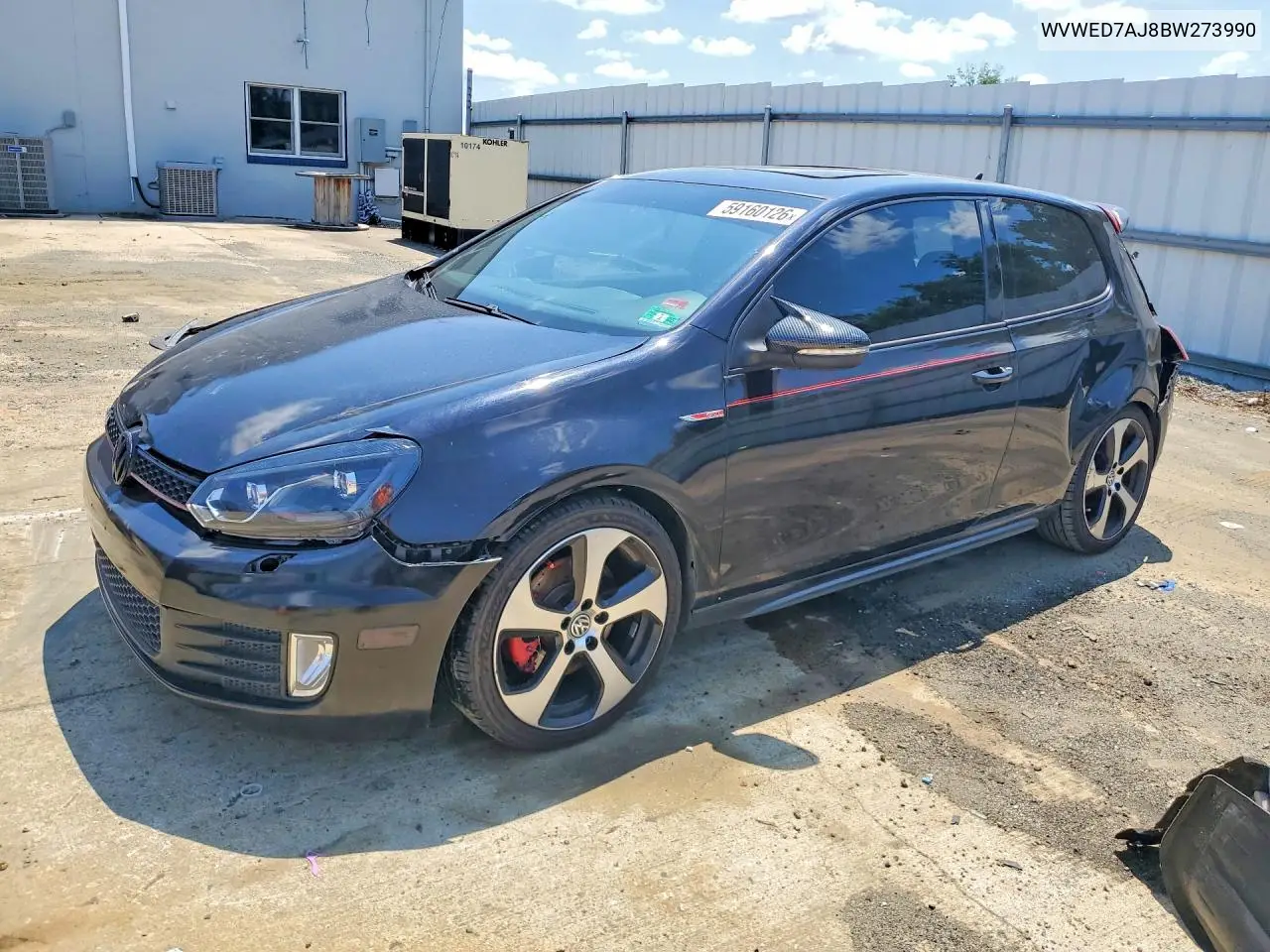 2011 Volkswagen Gti VIN: WVWED7AJ8BW273990 Lot: 59160126