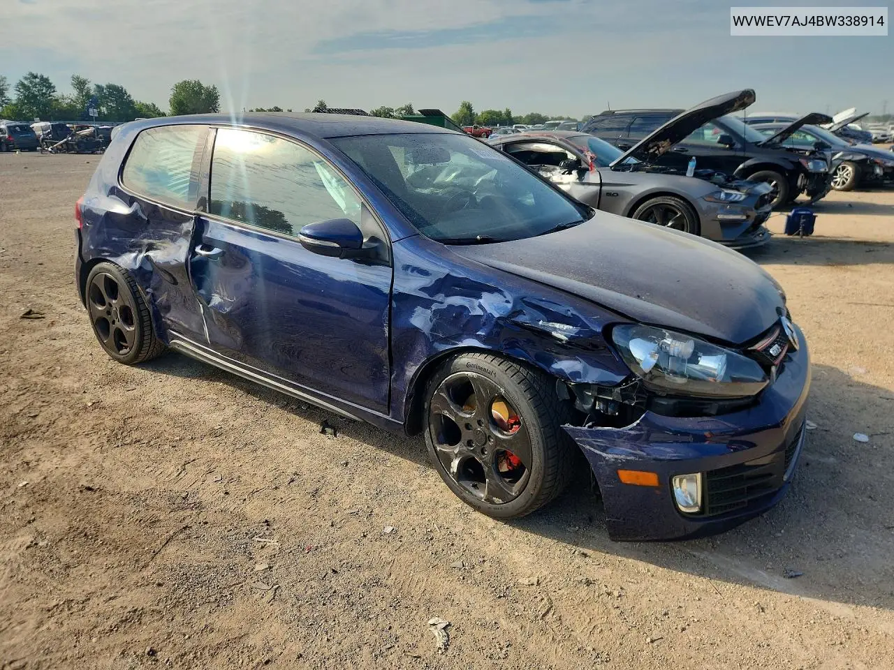 2011 Volkswagen Gti VIN: WVWEV7AJ4BW338914 Lot: 60578796
