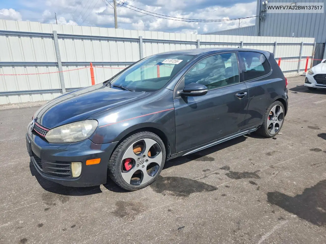 2011 Volkswagen Gti VIN: WVWFV7AJ2BW137517 Lot: 61187256