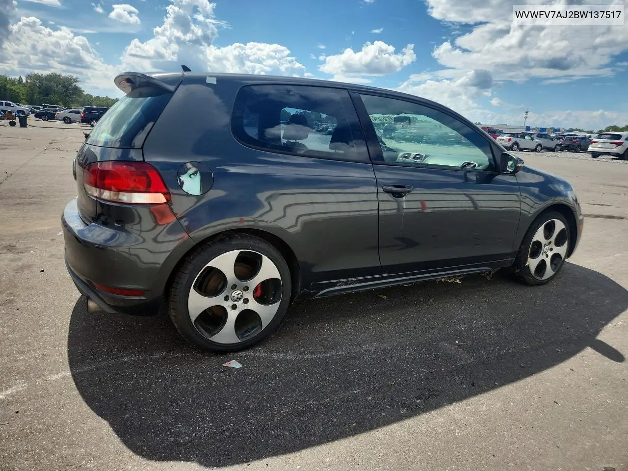 2011 Volkswagen Gti VIN: WVWFV7AJ2BW137517 Lot: 61187256