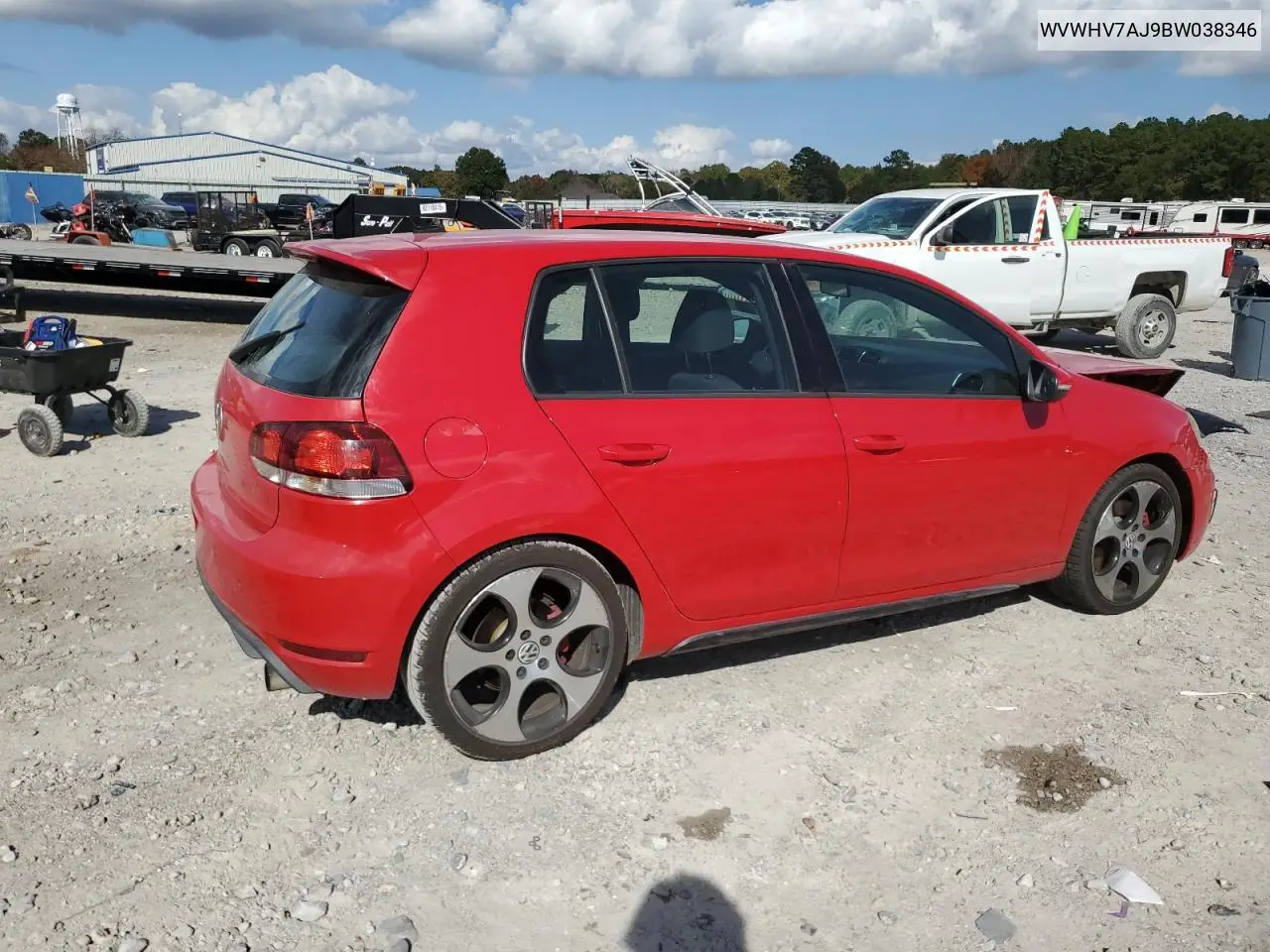 WVWHV7AJ9BW038346 2011 Volkswagen Gti