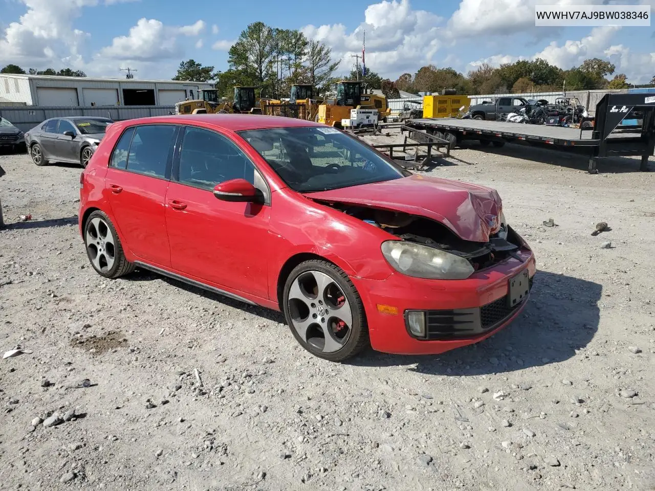 WVWHV7AJ9BW038346 2011 Volkswagen Gti